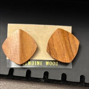 Wooden Geometric Earrings